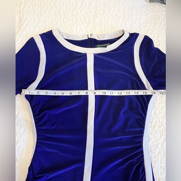 Ralph Lauren Long Sleeve Dress With White Stripe Detail Size: 6 - Picture 3 of 9